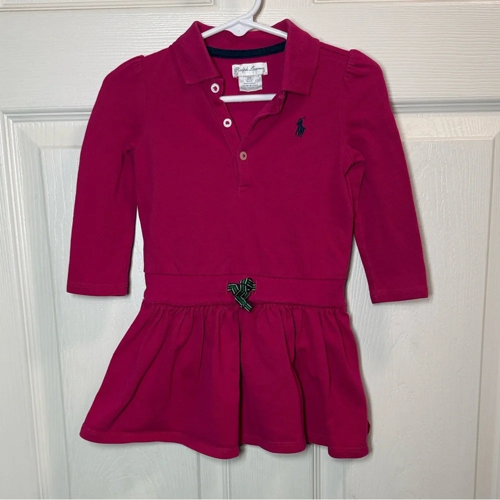 Ralph Lauren Kids Fuchsia Polo Dress